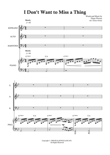 I Don't Want To Miss A Thing