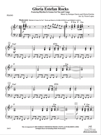 Gloria Estefan Rocks: Piano Accompaniment