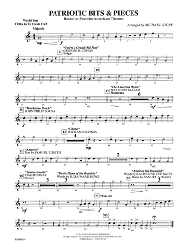 Patriotic Bits & Pieces (based on Favorite American Themes): (wp) E-flat Tuba T.C.