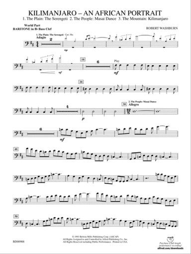 Kilimanjaro: (wp) B-flat Baritone B.C.