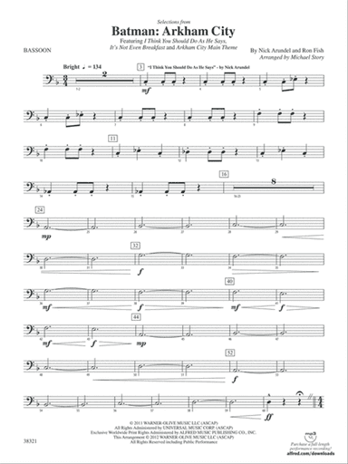 Batman: Arkham City, Selections from: Bassoon