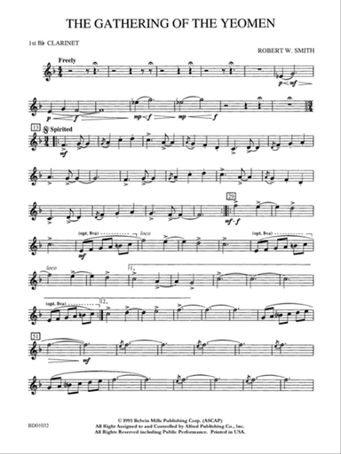 The Gathering of the Yeomen: 1st B-flat Clarinet