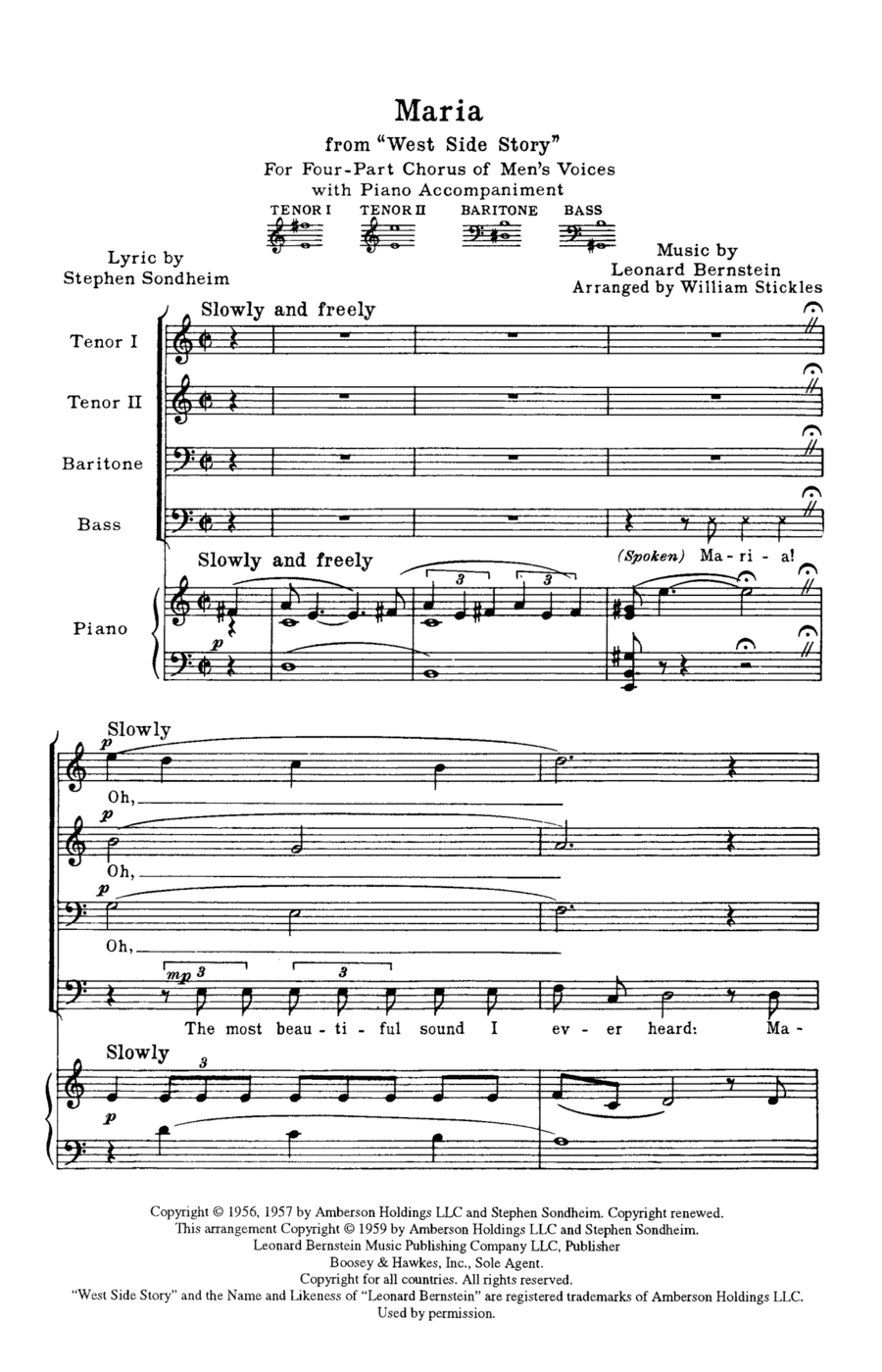 Maria (from West Side Story) (arr. William Stickles)