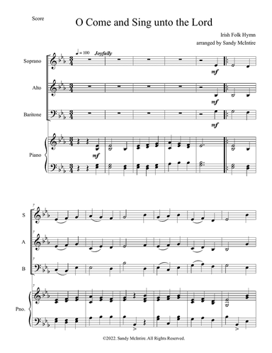 O Come and Sing Unto the Lord