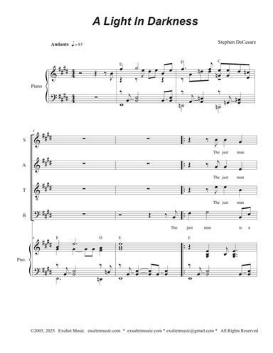 A Light In Darkness (SATB)