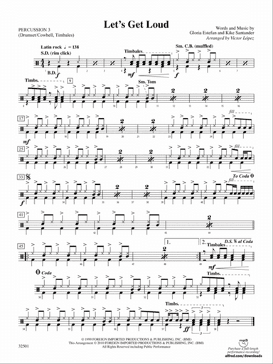 Let's Get Loud: 3rd Percussion