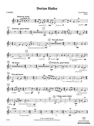 Dorian Haiku: 1st F Horn
