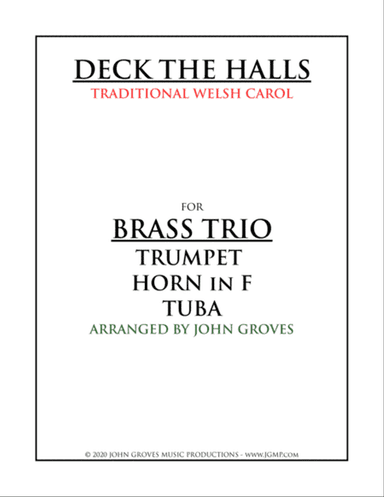 Deck The Halls - Trumpet, Horn, Tuba (Brass Trio)