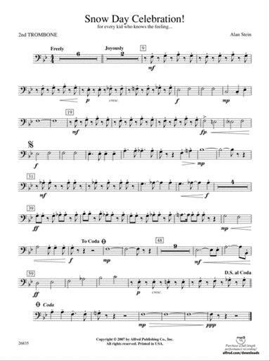 Snow Day Celebration!: 2nd Trombone