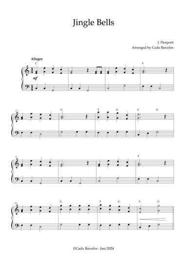 Jingle bells (Easy Piano) 2 Chords