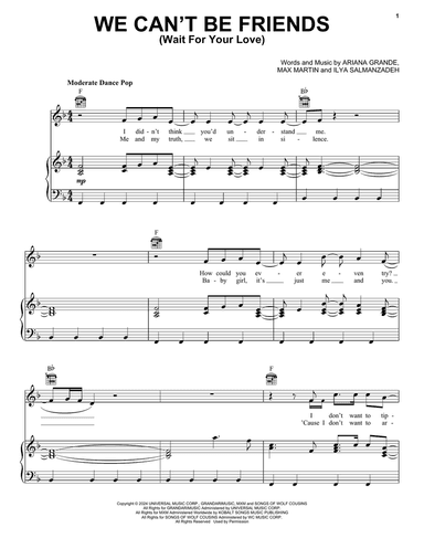 we can't be friends (wait for your love)