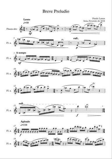 Breve prelúdio- Alto flute
