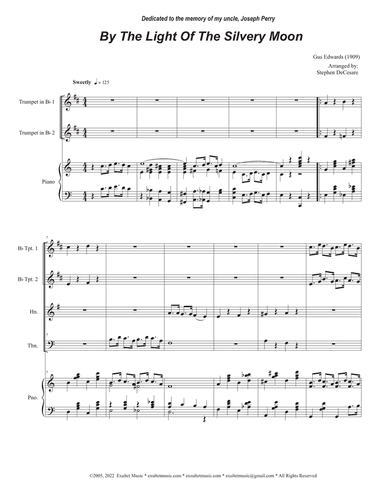 By The Light Of The Silvery Moon (Brass Quartet and Piano)