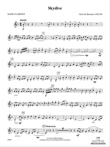 Skydive: 2nd B-flat Clarinet