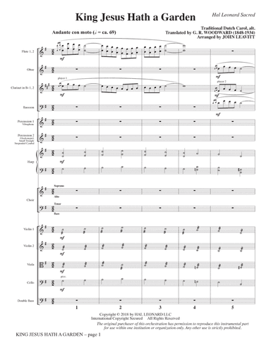 King Jesus Hath a Garden (arr. John Leavitt) - Full Score