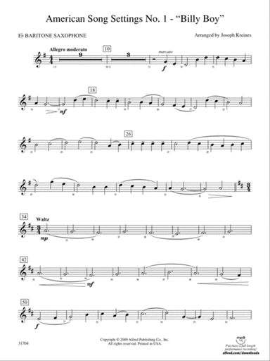 American Song Settings, No. 1: E-flat Baritone Saxophone