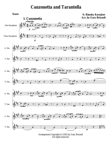 Canzonetta and Tarantella