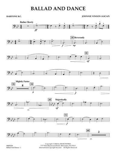 Ballad And Dance - Baritone B.C.