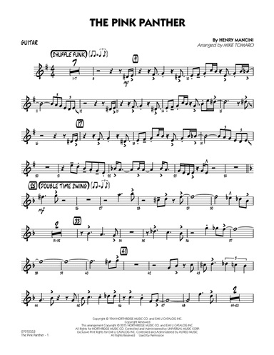 The Pink Panther (arr. Mike Tomaro) - Guitar