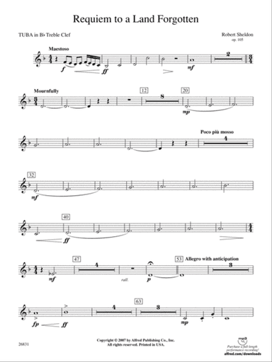 Requiem to a Land Forgotten: (wp) B-flat Tuba T.C.
