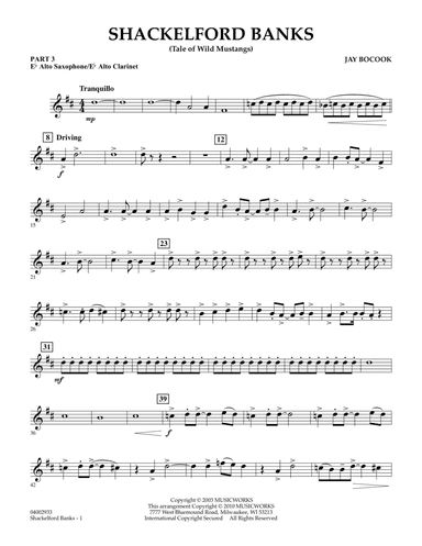 Shackelford Banks (Tale of Wild Mustangs) - Pt.3 - Eb Alto Sax/Alto Clar.
