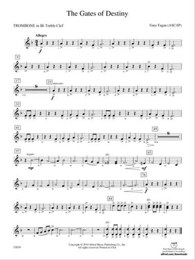 The Gates of Destiny: (wp) 1st B-flat Trombone T.C.