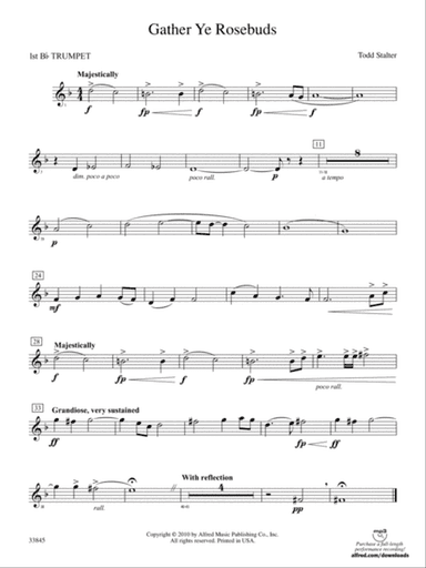 Gather Ye Rosebuds: 1st B-flat Trumpet