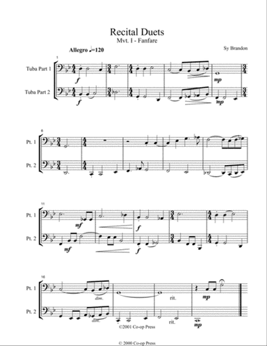 Recital Duets Tuba Book
