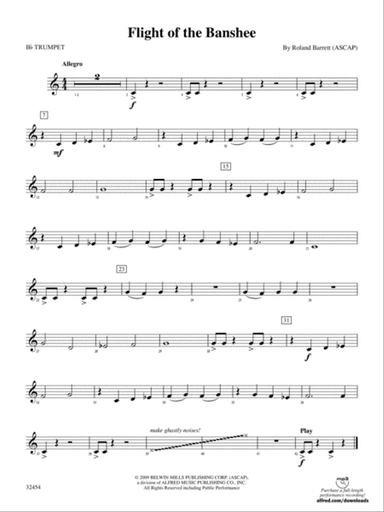 Flight of the Banshee: 1st B-flat Trumpet