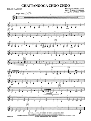 Chattanooga Choo Choo: B-flat Bass Clarinet