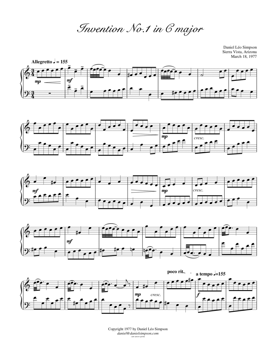 Invention No.1 in C major