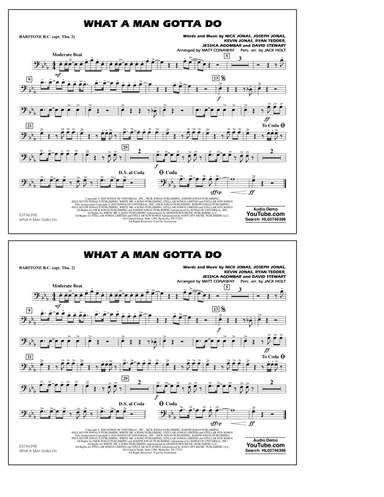 What a Man Gotta Do (arr. Jack Holt and Matt Conaway) - Baritone B.C.
