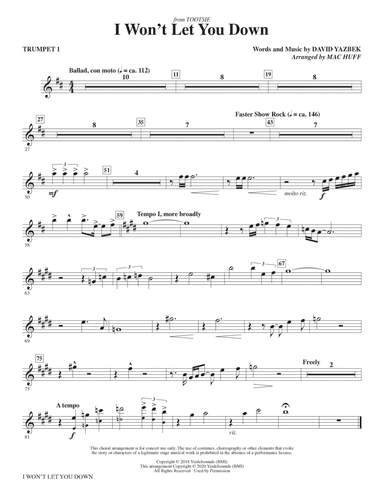 I Won't Let You Down (from the musical Tootsie) (arr. Mac Huff) - Trumpet 1