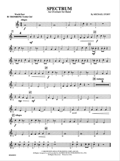 Spectrum: (wp) 1st B-flat Trombone T.C.