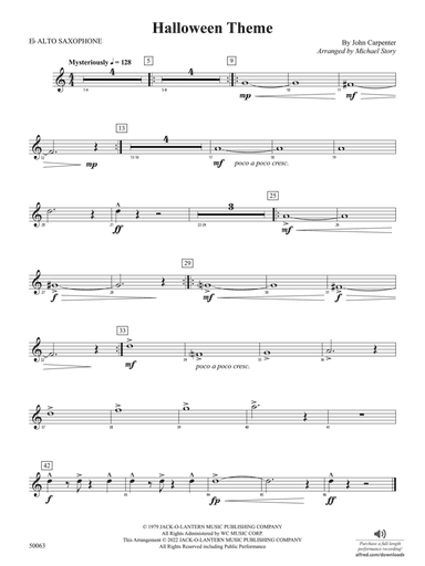Halloween Theme: E-flat Alto Saxophone