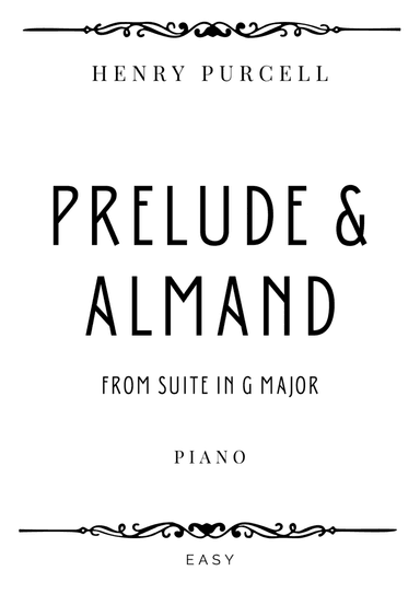 Purcell - Prelude and Almand from Suite in G Major - Easy