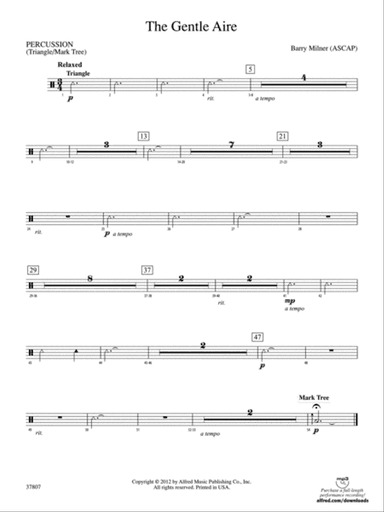 The Gentle Aire: 1st Percussion
