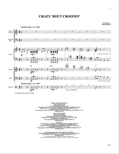 Crazy 'Bout Croonin' (A Medley for Men): Score