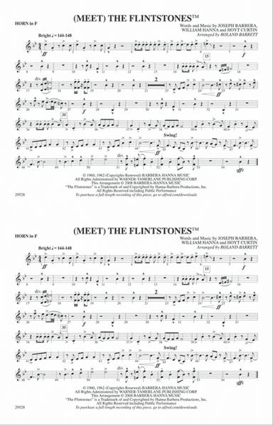 (Meet) The Flintstones: 1st F Horn