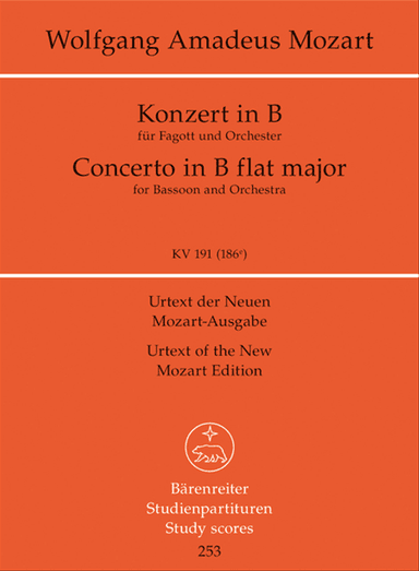 Concerto for Bassoon and Orchestra B flat major, KV 191(186e)