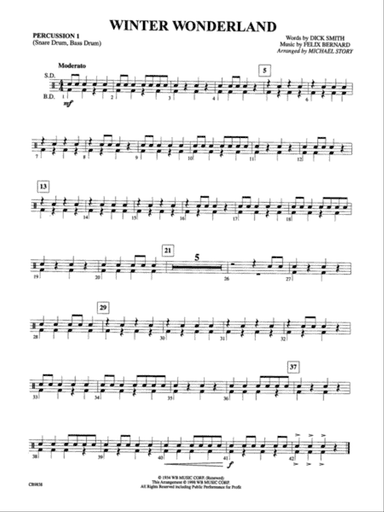 Winter Wonderland: 1st Percussion