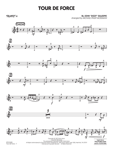 Tour De Force (arr. Michael Philip Mossman) - Trumpet 4