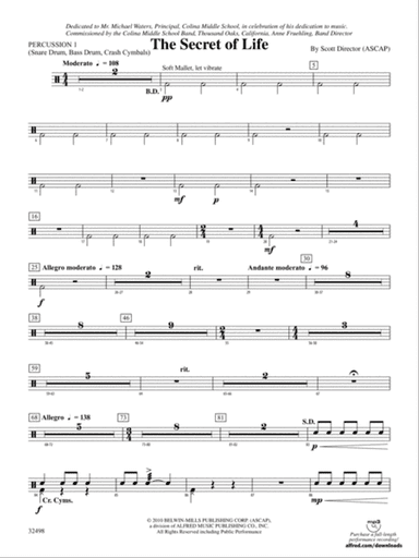 The Secret of Life: 1st Percussion