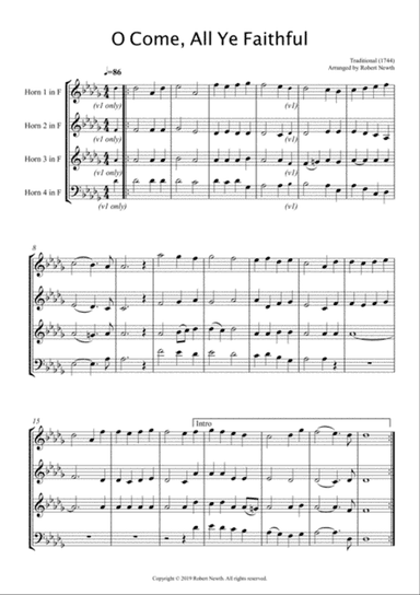 O Come, All Ye Faithful (for Horn Quartet)