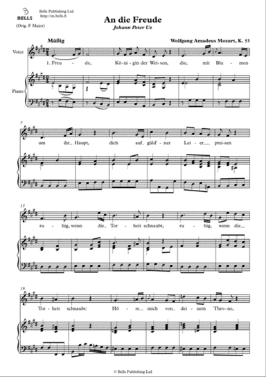 An die Freude, K. 53 (E Major)