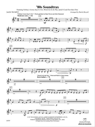 '80s Soundtrax: 2nd B-flat Trumpet