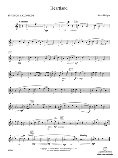 Heartland: B-flat Tenor Saxophone