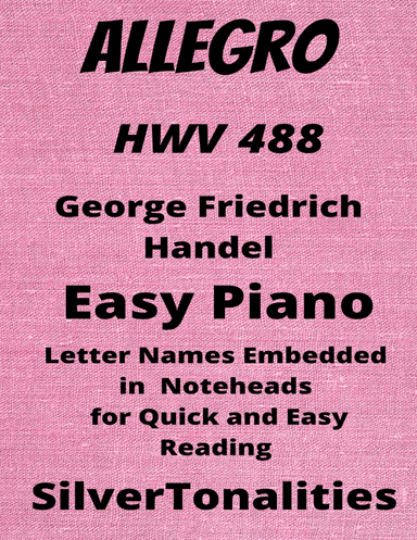 Allegro HWV 488 Easy Piano Sheet Music