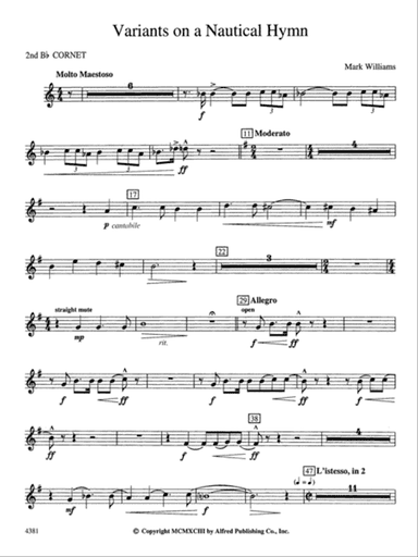 Variations on a Nautical Hymn: 2nd B-flat Cornet