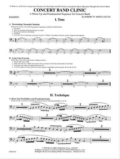 Concert Band Clinic (A Warm-Up and Fundamental Sequence for Concert Band): Bassoon